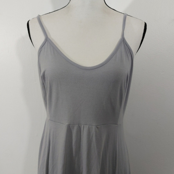 Torrid Light Gray Boho Prairie Crinkle Mini Dress 2 Piece Plus Size 0 - Picture 12 of 15